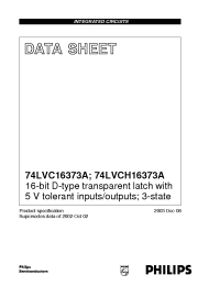 Datasheet 74LVC16373ADL manufacturer Philips